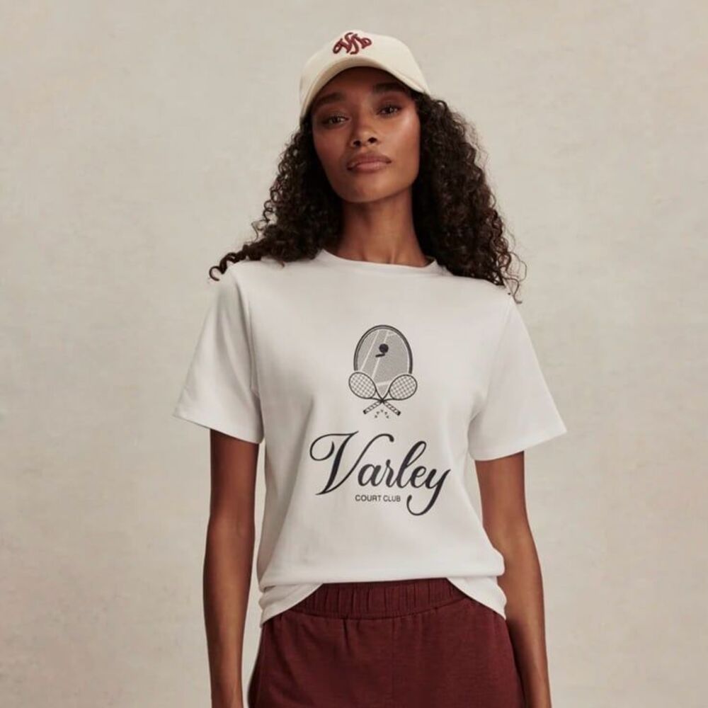 Varley Coventry Branded Tee Shirt Womens Small NWT